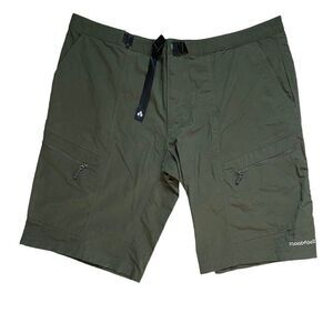 Montbell Mens Olive Green Hiking Tactical Athletic Shorts Sz XL